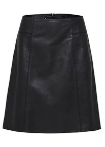Selected Femme, Damen Lederrock, Schwarz