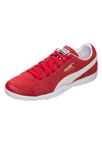Puma, Herren Fu&szlig;ballschuh 'Future Suede 50 TT', Rot / Naturwei&szlig;
