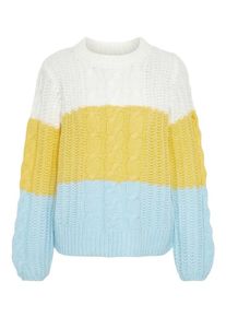 V&eacute;ro Moda VERO MODA, Damen Strickpullover, Hellblau / Gelb / Wei&szlig;