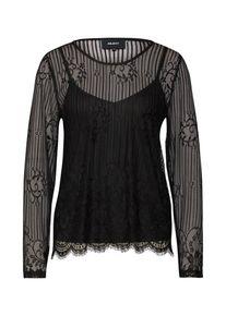 Object, Damen Shirt 'OBJMELLY L/S TOP PB5', Schwarz