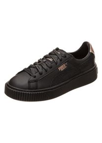 Puma, Damen Sneaker 'Basket Platform Eu', Gold / Schwarz