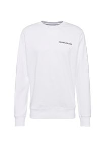 Calvin Klein Jeans, Herren Sweatshirt 'INSTITUTIONAL BACK LOGO REG CN', Schwarz / Wei&szlig;