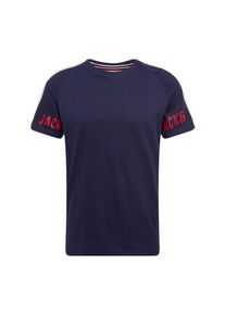 Jack & Jones JACK & JONES, Herren Shirt 'CALVIN', Marine / Rot / Wei&szlig;