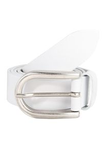 Vanzetti, Damen Lederg&uuml;rtel mit Metallschlie&szlig;e 4.0cm, Wei&szlig;