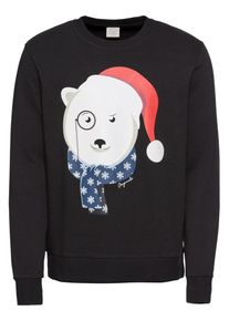 Jack & Jones JACK & JONES, Herren Sweatshirt 'JORKRITTERXMAS SWEAT CREW NECK', Schwarz