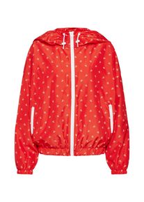 Calvin Klein Jeans, Damen Jacke 'MONOGRAM AOP WINDBREAKER', Rot / Wei&szlig;
