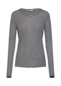 Mbym, Damen Shirt 'Lilita', Creme / Schwarz