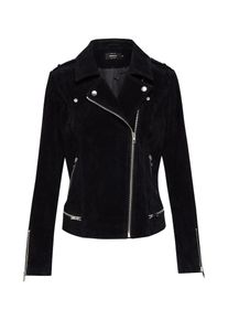 Only, Damen Lederjacke 'LUX SUEDE', Schwarz