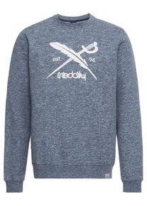 Iriedaily, Herren Sweatshirt 'Chamisso 2 Logo Crew', Hellblau / Wei&szlig;