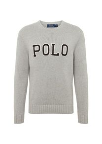 Polo Ralph Lauren, Herren Pullover 'LOGO CN-LONG SLEEVE-SWEATER', Nachtblau / Grau