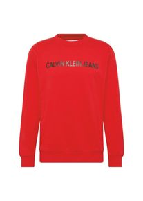 Calvin Klein Jeans, Herren Sweatshirt 'INSTITUTIONAL LOGO SWEATSHIRT', Rot / Schwarz