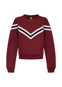 Urban Classics, Damen Pullover, Weinrot / Schwarz / Wei&szlig;