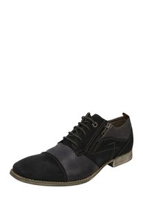 Bugatti, Herren Schn&uuml;rschuh im Mustermix, Schwarz