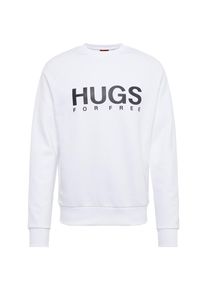 Hugo, Herren Sweatshirt 'Dakotah 10200626 01', Schwarz / Wei&szlig;