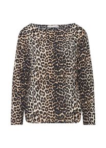 Oui, Damen Bluse, Camel / Schwarz