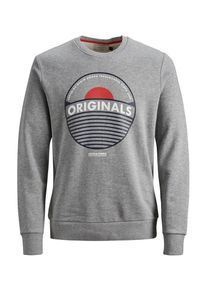 Jack & Jones JACK & JONES, Herren Sweatshirt, Graumeliert / Cranberry / Schwarz / Wei&szlig;