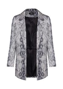 Only, Damen Blazer 'Karla Anna', Silbergrau / Schwarz