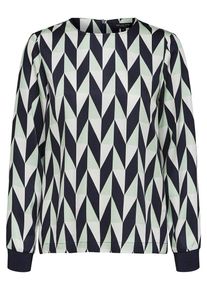 Selected Femme, Damen Bluse, Mint / Schwarz / Wei&szlig;