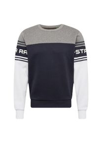 G-Star Raw, Herren Sweatshirt 'Swando-s', Dunkelblau / Dunkelgrau / Wei&szlig;