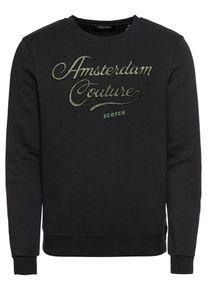 Scotch & Soda SCOTCH & SODA, Herren Sweatshirt 'Classic sweat with logo chest artwork', Gelb / Schwarz