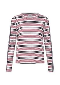 Noisy may, Damen Shirt 'Jilla', Burgunder / Schwarz / Wei&szlig;