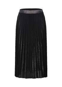 Tom Tailor Denim, Damen Rock 'metallic pleated', Schwarz