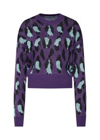 IVYREVEL, Damen Pullover 'BAT SLEEVE JAQUARD KNIT', T&uuml;rkis / Lila / Schwarz