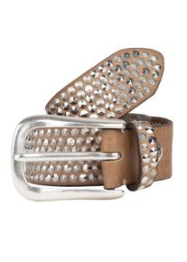 B.belt Handmade In Germany, Damen Nieteng&uuml;rtel, Camel