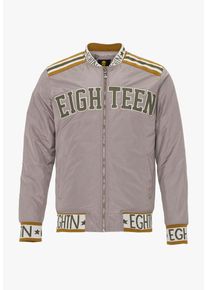 PLUS EIGHTEEN, Herren Bomberjacke, Grau / Taupe