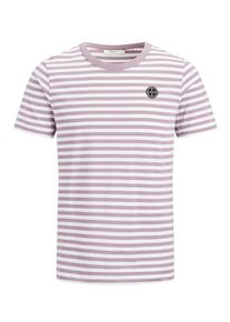 Jack & Jones JACK & JONES, Herren L&auml;ssiges T-Shirt, Lila / Wei&szlig;