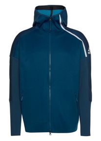 adidas Performance, Herren Sweatjacke 'ZNE Hoody Hybrid', Blau / Wei&szlig;