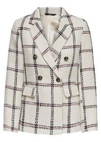 Only, Damen Blazer, Dunkelrot / Schwarz / Wollwei&szlig;