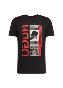 Hugo, Herren Shirt 'Didentity 10103774 01', Grau / Rot / Schwarz