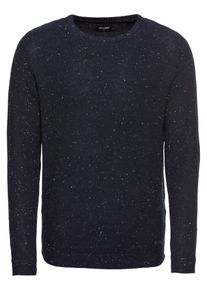 Only & Sons Only & Sons, Herren Pullover 'onsLOCAN NAP STRUC. KNIT', Dunkelblau / Naturwei&szlig;