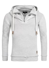 INDICODE JEANS, Herren Kapuzenpullover 'Kinshasa', Wei&szlig;