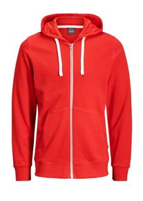 Jack & Jones JACK & JONES, Herren L&auml;ssige Sweatjacke, Knallrot