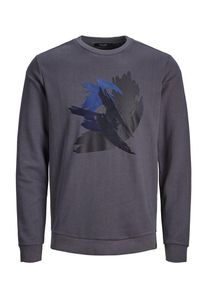 Jack & Jones JACK & JONES, Herren Grafik Crew Neck Sweatshirt, Dunkelgrau