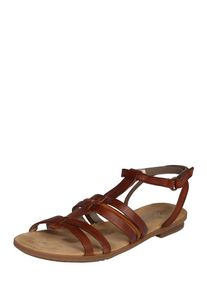 Rieker, Damen R&ouml;mer-Sandale mit Riemchen, Braun