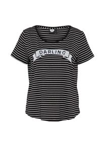 Catwalk Junkie, Damen T-Shirt 'EVEREST', Schwarz / Wei&szlig;