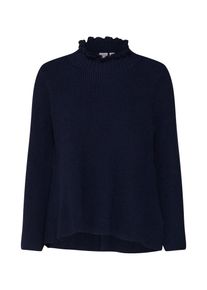 GAP, Damen Pullover 'RUFFLE TNECK - COZY', Navy