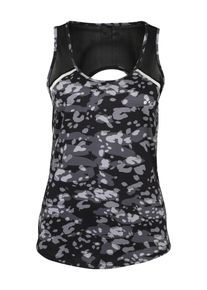 Only Play, Damen Sporttop 'SAFFRON AOP TRAINING', Grau / Schwarz