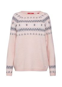 s.Oliver RED LABEL, Damen Pullover, Grau / Pastellpink / Wei&szlig;