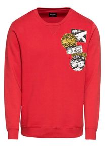 Only & Sons Only & Sons, Herren Sweatshirt 'onsWESTIN CREW NECK SWEAT', Gelb / Feuerrot