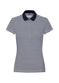Tommy Hilfiger, Damen Shirt 'NEW CHIARA STR PQ PO SS', Blau / Marine / Wei&szlig;