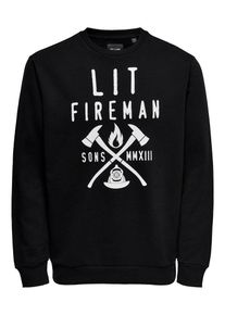 Only & Sons Only & Sons, Herren Sweatshirt, Schwarz / Wei&szlig;