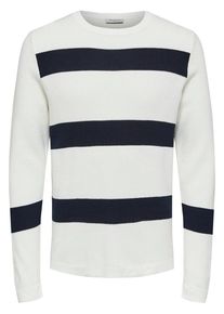 Selected Homme, Herren Strickpullover, Schwarz / Wei&szlig;