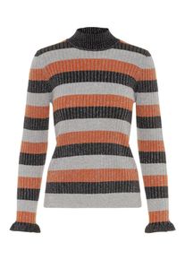 V&eacute;ro Moda VERO MODA, Damen Pullover, Braun / Hellgrau / Orange