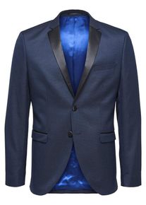Selected Homme, Herren Blazer, Taubenblau / Schwarzmeliert