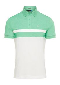J. Lindeberg J.Lindeberg, Herren 'Kye Reg Cotton Poly' Poloshirt, Pastellgr&uuml;n / Wei&szlig;