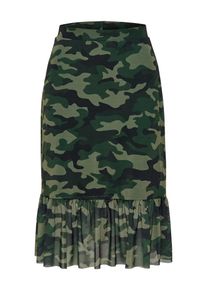 Only, Damen Rock, Khaki / Schwarz